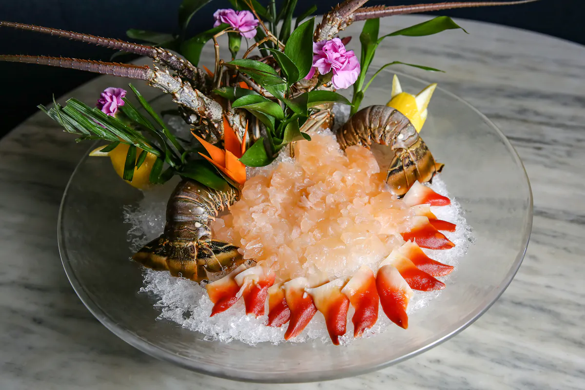 a plate of food on a table